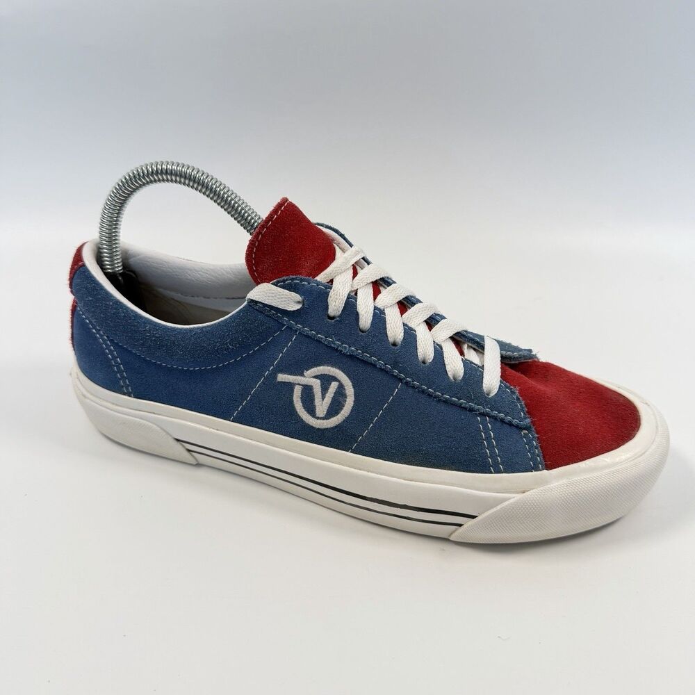 VANS Anaheim SID DX Red Blue Skate Shoes Suede Sneakers Men's 7.5 Women's 9